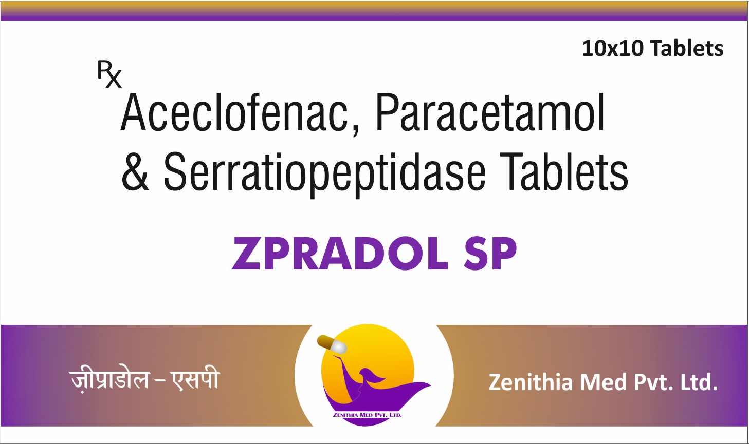 Zpradol SP — Aceclofenac, Paracetamol and Serratiopeptidase Tablets
